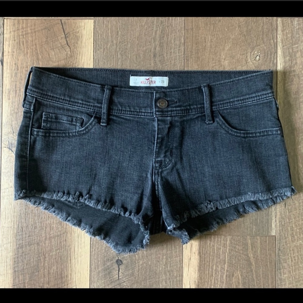 Hollister 28 W Black Jean Shorts